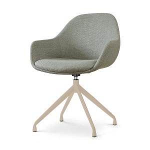 Nolon Nola-Mae draaibare eetkamerstoel saliegroen beige onderstel Nolon Nola-Mae draaibare eetkamerstoel saliegroen beige onderstel
