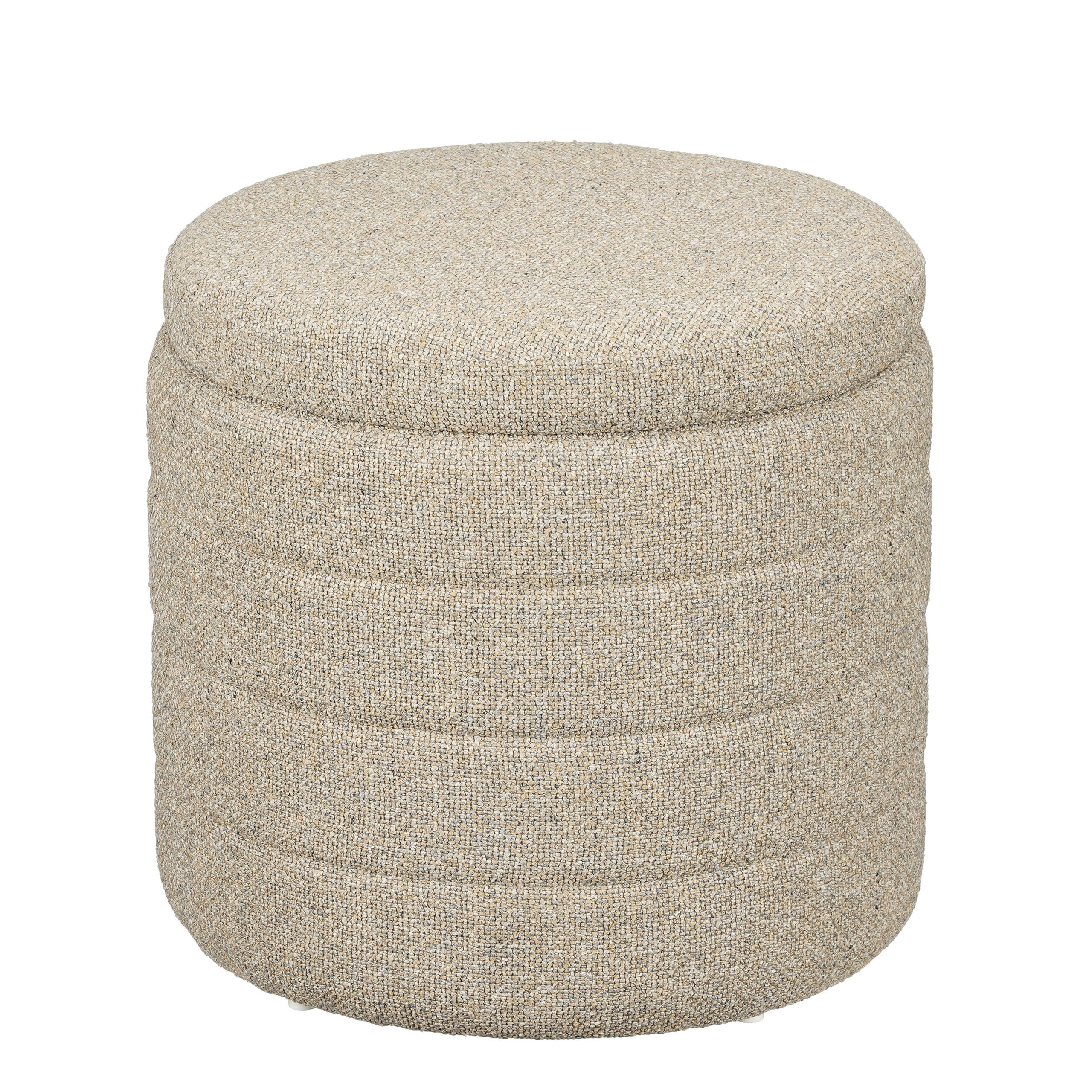 Mica Decorations Poef met Opbergruimte - H41 x Ø42 cm - Beige