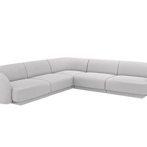 Micadoni Symmetrische hoekbank Miley 5-zits, boucle lichtgrijs – 255×2 Micadoni Symmetrische hoekbank Miley 5-zits, boucle lichtgrijs – 255×2
