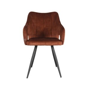 LABEL51 Eetkamerstoel Noud – Bruin Velvet – Zithoogte 49cm LABEL51 Eetkamerstoel Noud – Bruin Velvet – Zithoogte 49cm