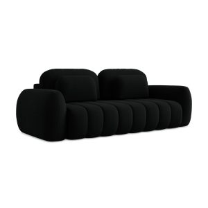 LaMiaSofa 3-zits slaapbank Ginosa – bouclé – zwart – 266x121x95 LaMiaSofa 3-zits slaapbank Ginosa – bouclé – zwart – 266x121x95