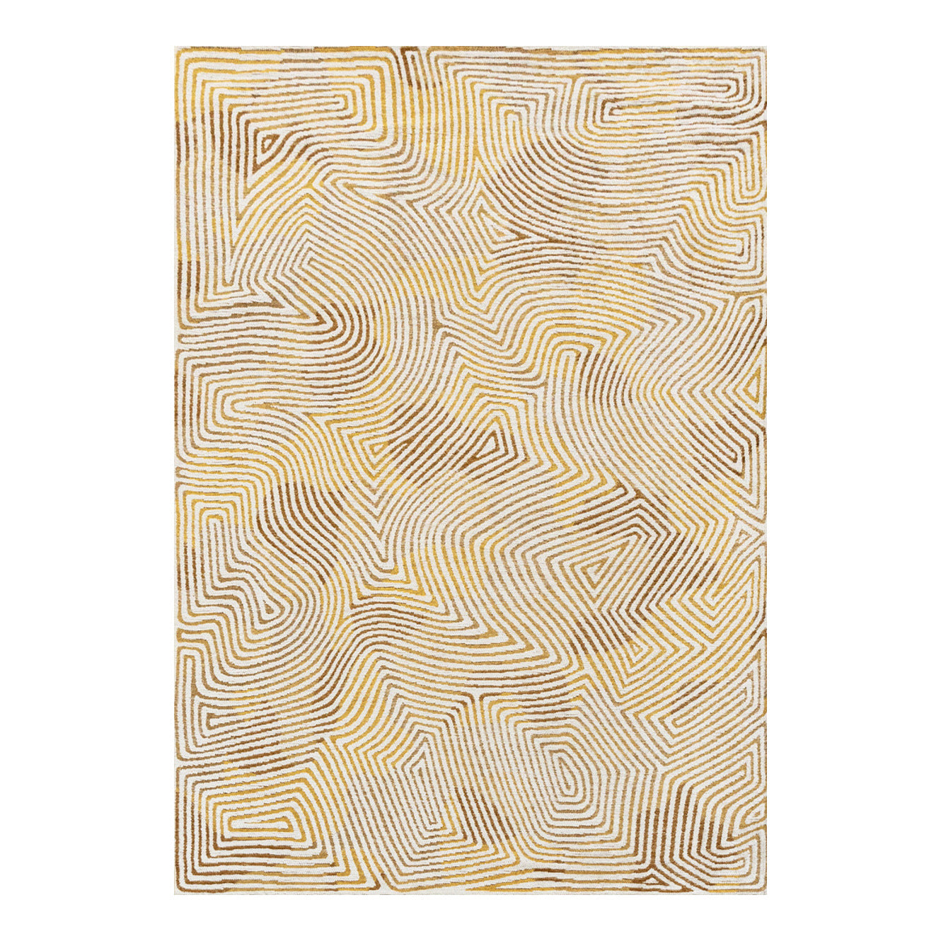 Louis De Poortere vloerkleed Yellow Hippy - geel - 240x340cm