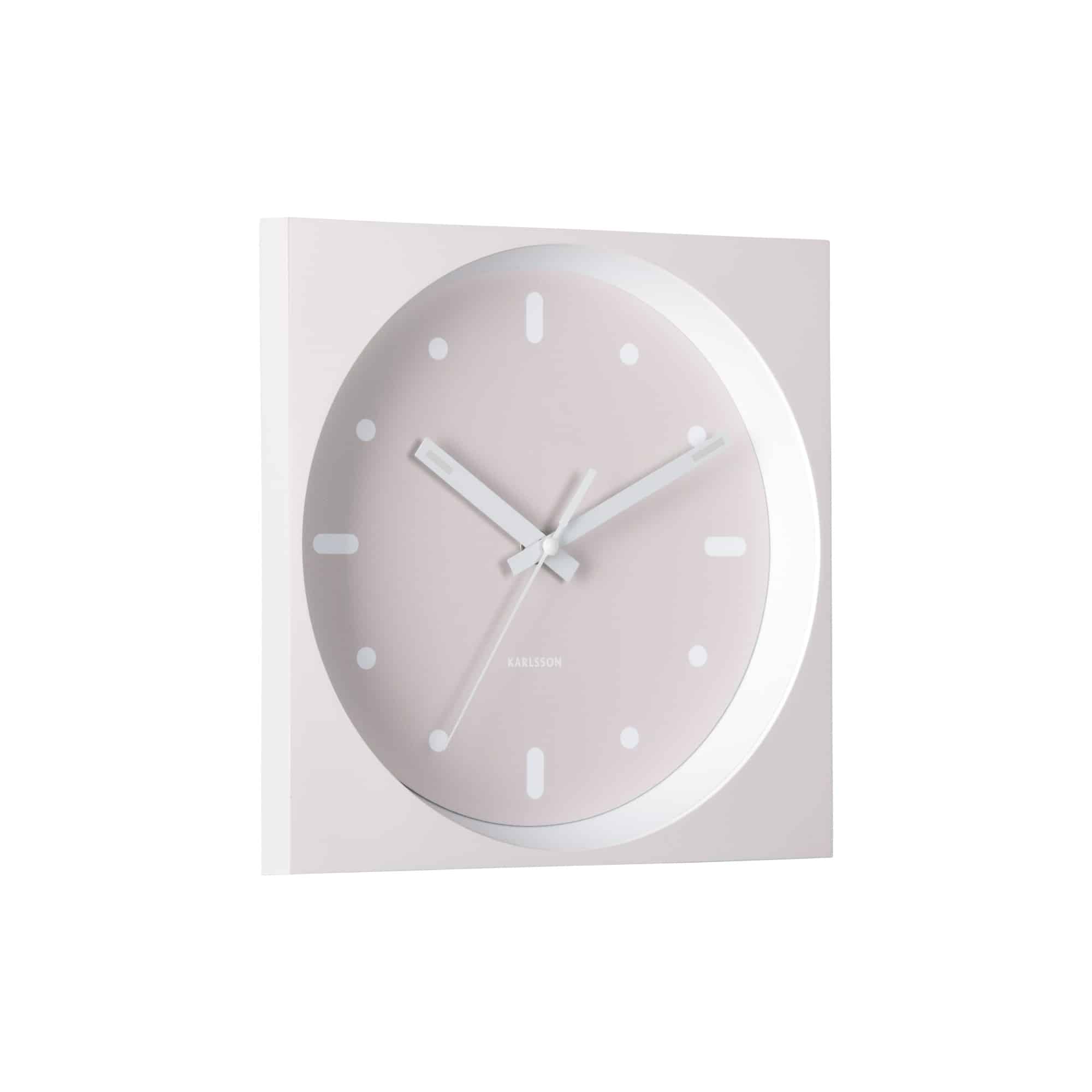Karlsson wandklok Incesante Square - grijs - 25x25x25cm - Paddenstoell
