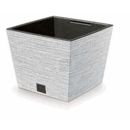 Bloempot 24x24x24cm wit eco