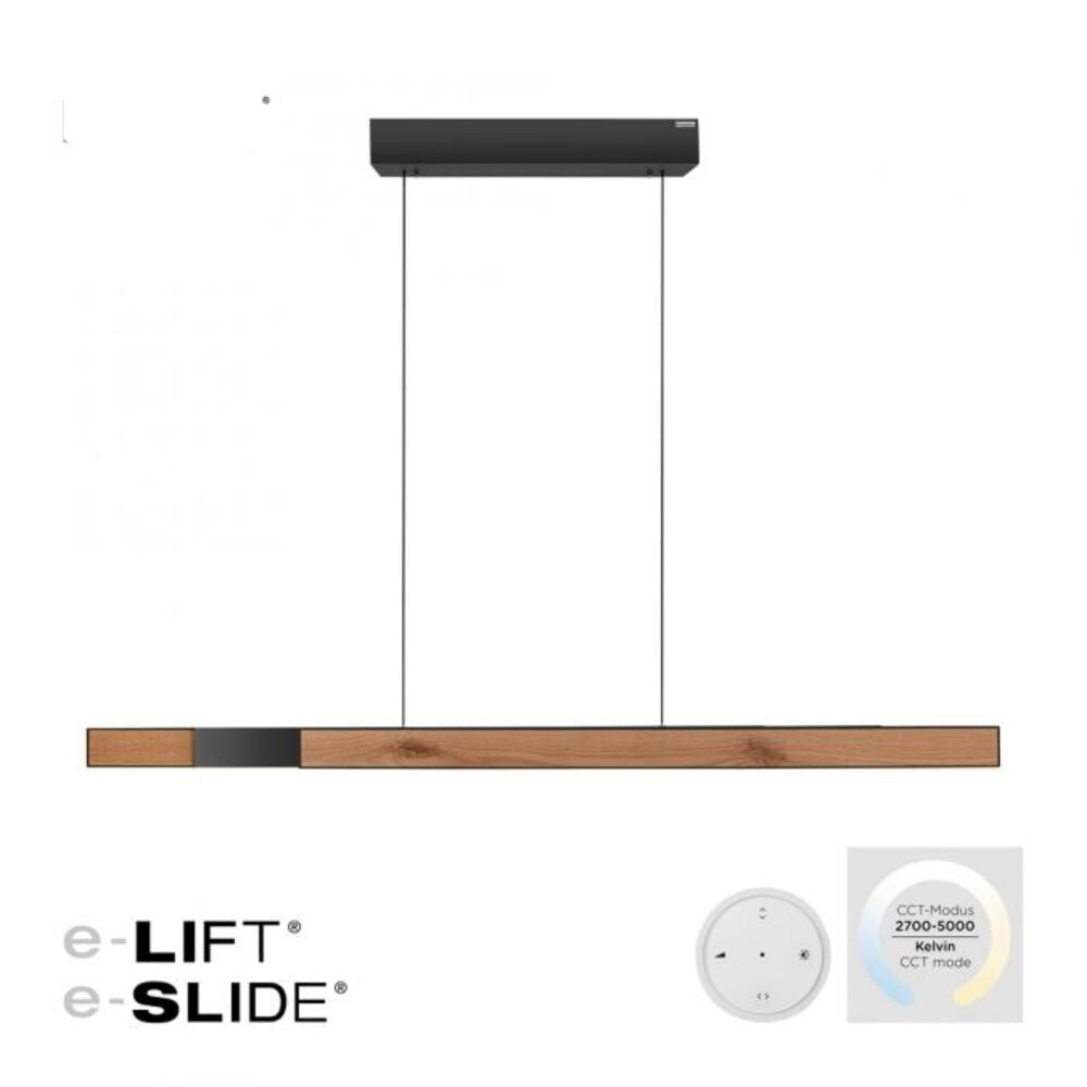 Neuhaus PURE hanglamp e-Lift - 3 lichts - 200 x 240 cm - zwart hout