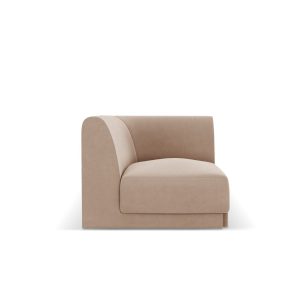 Micadoni Hoekmodule Miley flueel cappuccino – 90x90x70cm