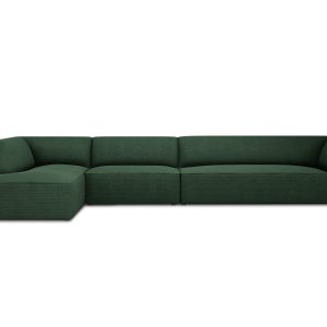 Micadoni linker hoekbank Ruby 5-zits, structurele stof, groente – 180x Micadoni linker hoekbank Ruby 5-zits, structurele stof, groente – 180x