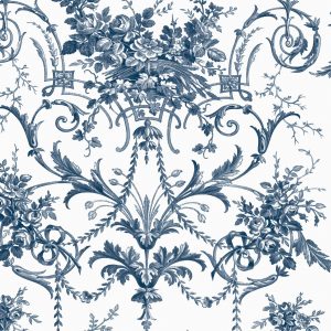 Laura Ashley Vliesbehang – Tuileries Midnight Blauw Laura Ashley Vliesbehang – Tuileries Midnight Blauw
