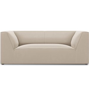 Micadoni Bank Ruby 2-zits, flueel, beige – 93x174x69cm Micadoni Bank Ruby 2-zits, flueel, beige – 93x174x69cm
