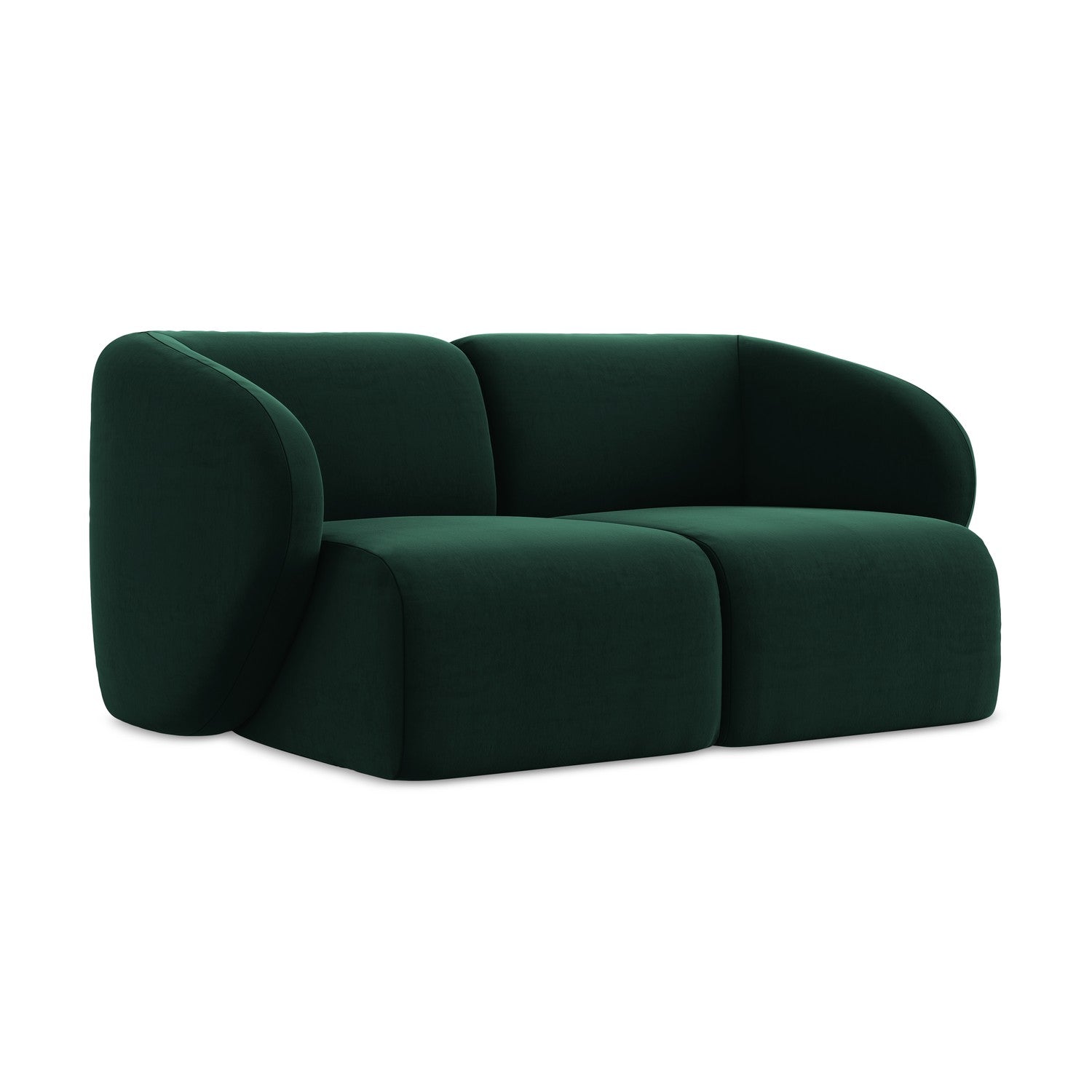 LaMiaSofa Tweezits modulaire bank Cervo - velours - flessengroen - 174