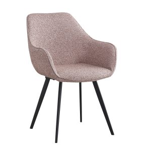 Livingfurn eetkamerstoel Luca boucle Vintage Pink – 2 stuks Livingfurn eetkamerstoel Luca boucle Vintage Pink – 2 stuks