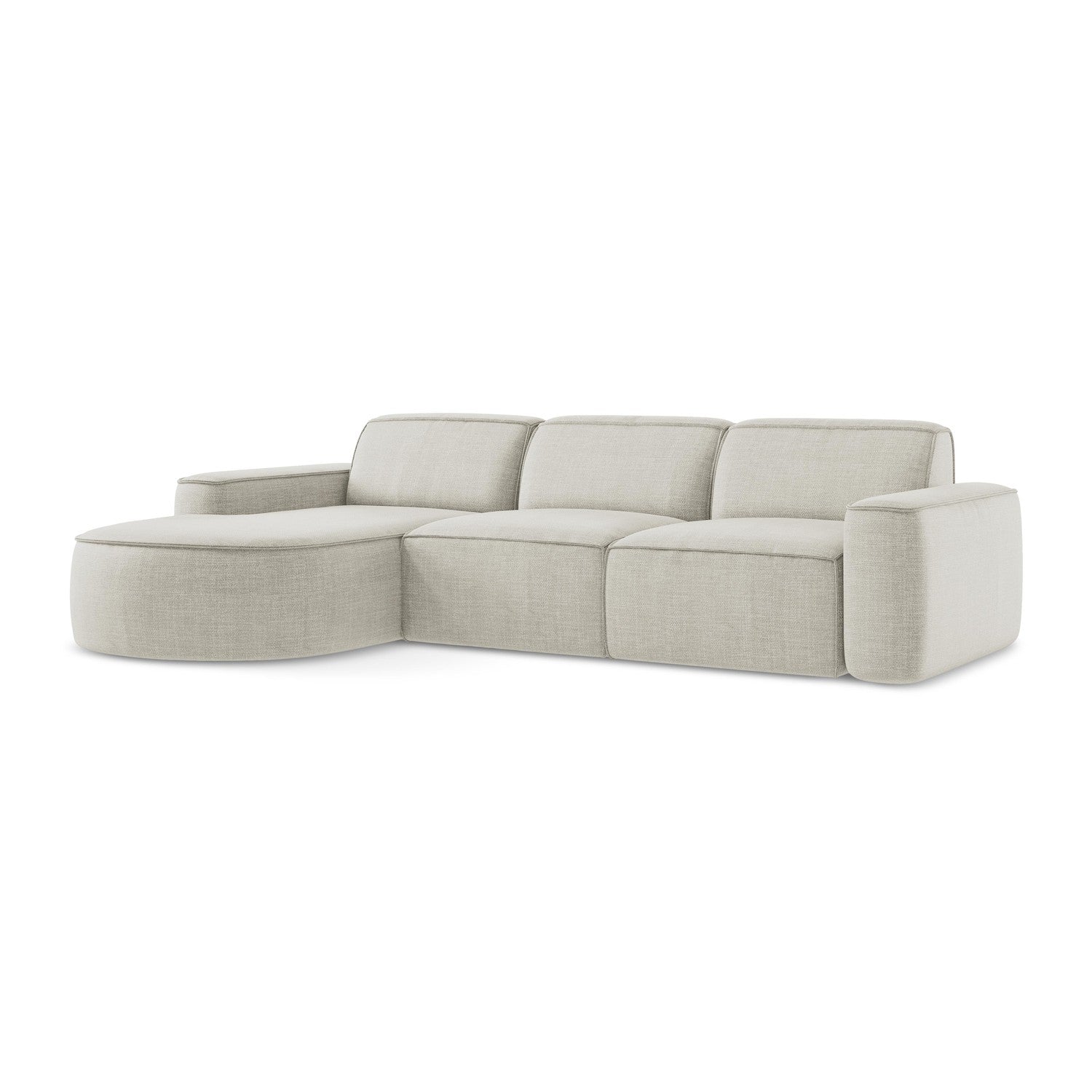 LaMiaSofa hoekbank links Melissa - textuurstof - lichtbeige - 284x166x