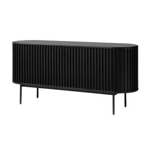 Olivine Redmer Houten Sideboard met Schuifdeuren – B 160 cm – Zwart Olivine Redmer Houten Sideboard met Schuifdeuren – B 160 cm – Zwart