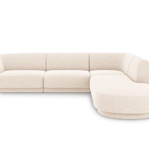 Micadoni rechter hoekbank Miley 6-zits, chenille, lichtbeige – 248×255 Micadoni rechter hoekbank Miley 6-zits, chenille, lichtbeige – 248×255