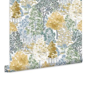 Laura Ashley Vliesbehang – Bernwood geel Laura Ashley Vliesbehang – Bernwood geel