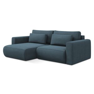 LaMiaSofa hoekbank links Perugia – textuurstof – jeans – 240x149x82