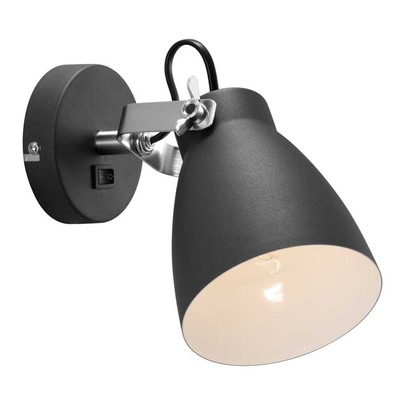 Nordlux Largo Wandlamp - E27 - Zwart