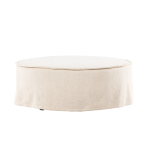 Nest living Odette Ronde Linnen Poef Beige – Ø 101 cm Nest living Odette Ronde Linnen Poef Beige – Ø 101 cm