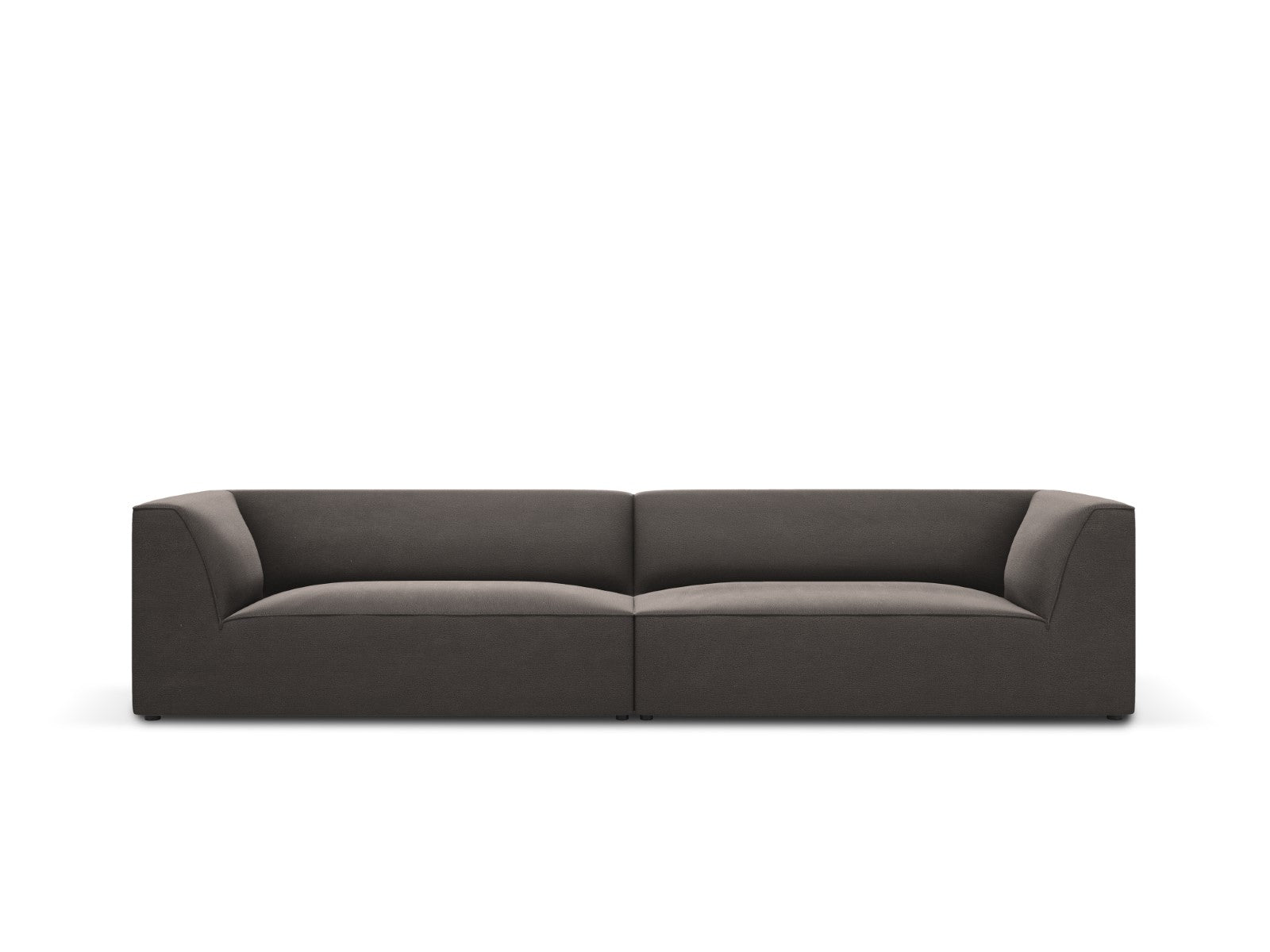 Micadoni Bank Ruby 4-zits, flueel, donkergrijs - 93x302x69cm
