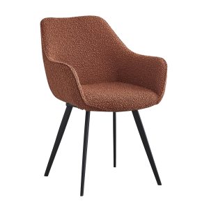 Livingfurn eetkamerstoel Luca boucle – Leaf Brown – 2 stuks Livingfurn eetkamerstoel Luca boucle – Leaf Brown – 2 stuks