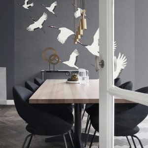 Origin Wallcoverings fotobehang kraanvogels donkergrijs – 300 x 300 cm Origin Wallcoverings fotobehang kraanvogels donkergrijs – 300 x 300 cm