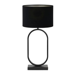 Light & Living tafellamp Jamiri/Velours – zwart, zwart – 30x30x67cm Light & Living tafellamp Jamiri/Velours – zwart, zwart – 30x30x67cm