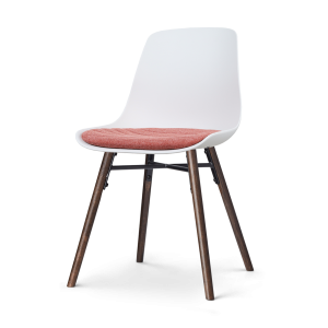 Nolon Nena-Liv Eetkamerstoel Wit – Terracotta Kussen – Walnoot Nolon Nena-Liv Eetkamerstoel Wit – Terracotta Kussen – Walnoot