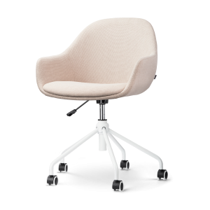 Nolon Nout-Mae Bureaustoel Beige – Armleuning – Wit Onderstel Nolon Nout-Mae Bureaustoel Beige – Armleuning – Wit Onderstel