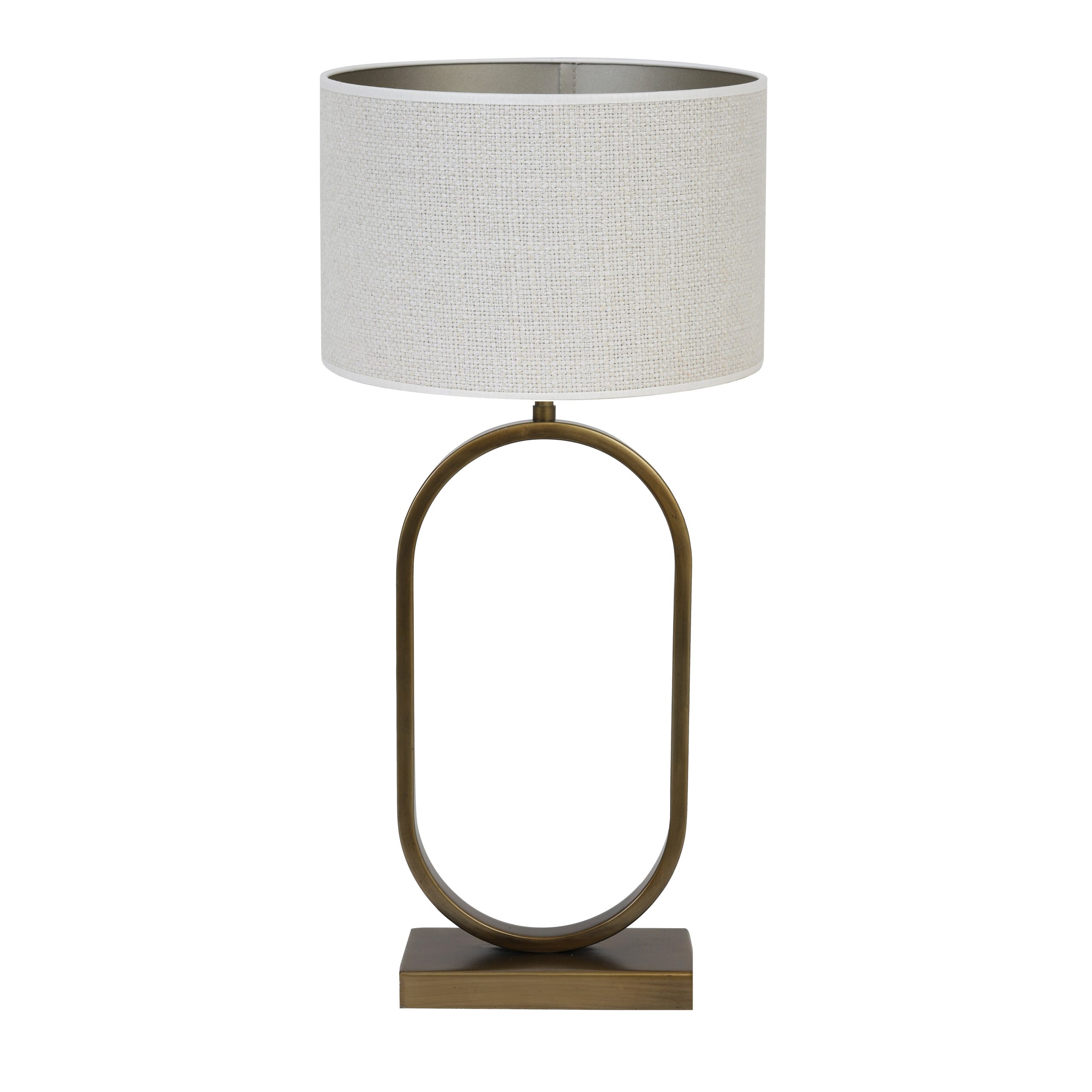 Light & Living tafellamp Jamiri/Saverna - ant. brons, eiwit - 30x30x67