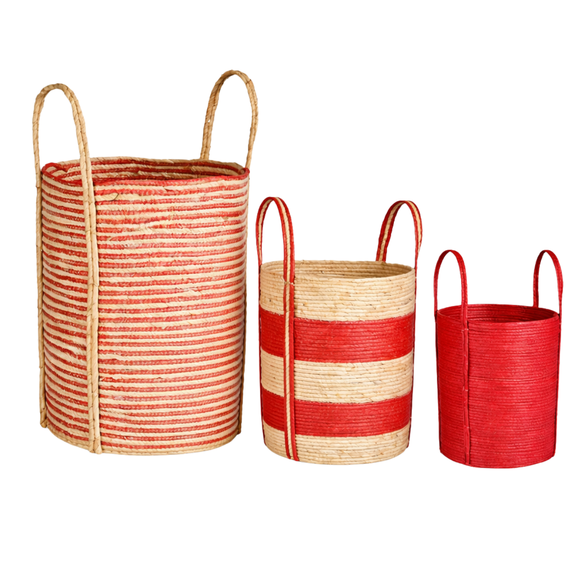 Mica Decorations Brooklyn Opbergmand - Gevlochten Mand Set van 3 - Pla