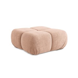 LaMiaSofa Poef Sanremo – chenille stof – perzik – 95x95x41 LaMiaSofa Poef Sanremo – chenille stof – perzik – 95x95x41