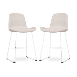 Nolon Nino-Fé Barkrukken Set van 2 – Beige – Wit – 65 cm Nolon Nino-Fé Barkrukken Set van 2 – Beige – Wit – 65 cm