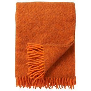 Klippan 100% wollen deken – Gotland – oranje – 130x200cm