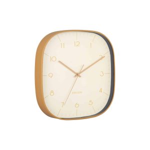 Karlsson wandklok Grato Cuadrado – geel – 4.3x29x29cm