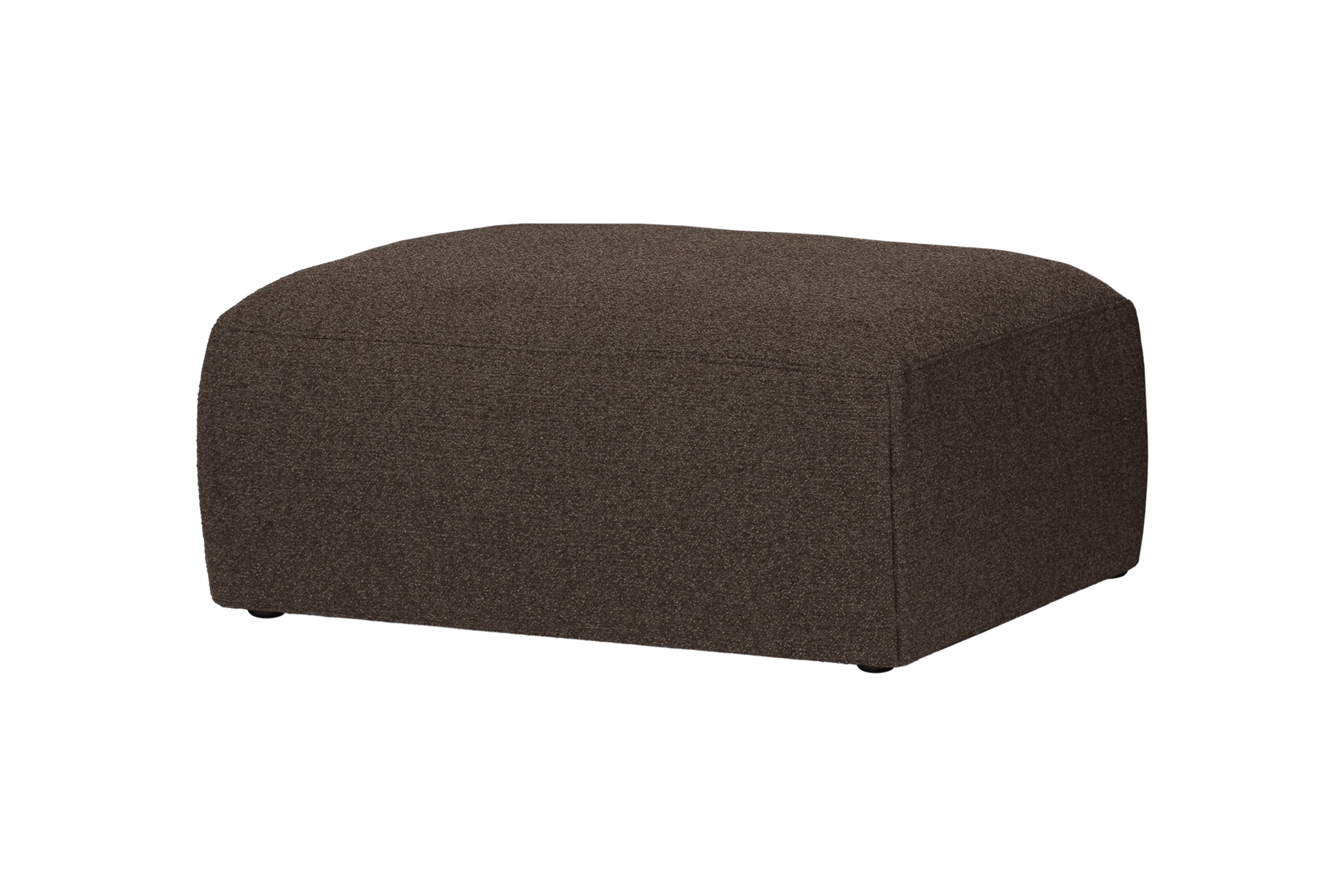 noo.ma Yaro Ottoman Chocolate Brown Bouclé - voetenbank en extra zitpl