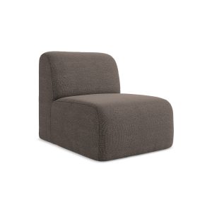 LaMiaSofa Bankmodule midden Cervo – bouclé – chocolade – 70x94x75