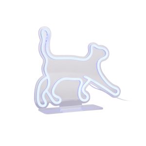 Leitmotiv tafellamp Walking Cat – blauw – 27x27x31cm Leitmotiv tafellamp Walking Cat – blauw – 27x27x31cm