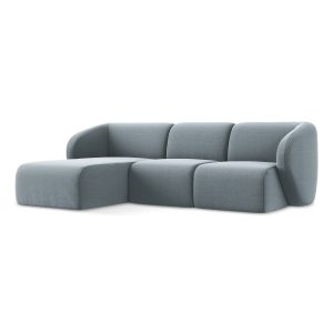 LaMiaSofa hoekbank links Cervo – velours – lichtblauw – 248x166x82 LaMiaSofa hoekbank links Cervo – velours – lichtblauw – 248x166x82