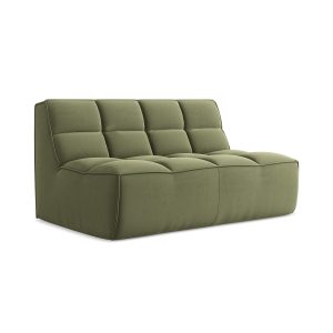 LaMiaSofa Tweezits modulaire bank Belluno – velours – olijf – 160x93x7