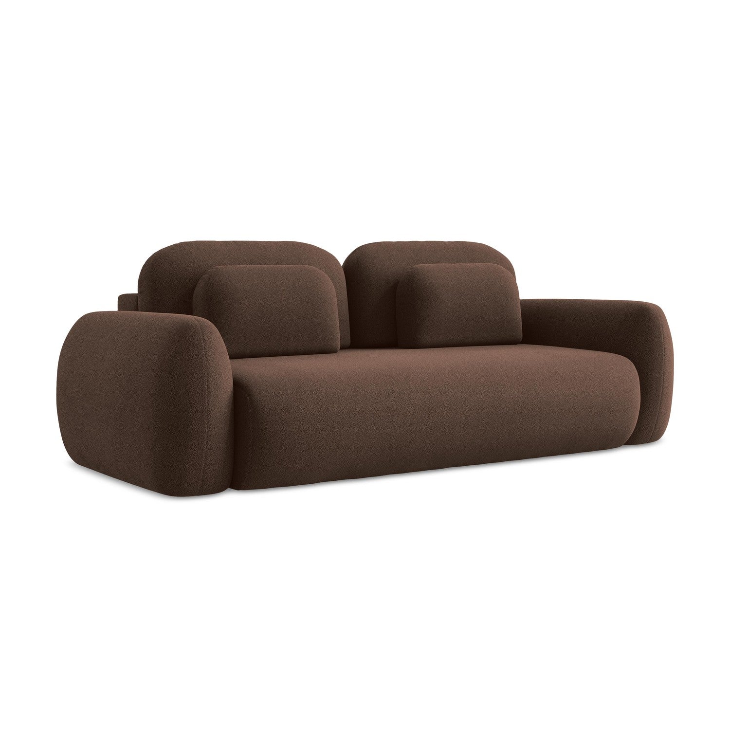 LaMiaSofa 3-zits slaapbank Ferretti - bouclé - taupe - 266x121x95