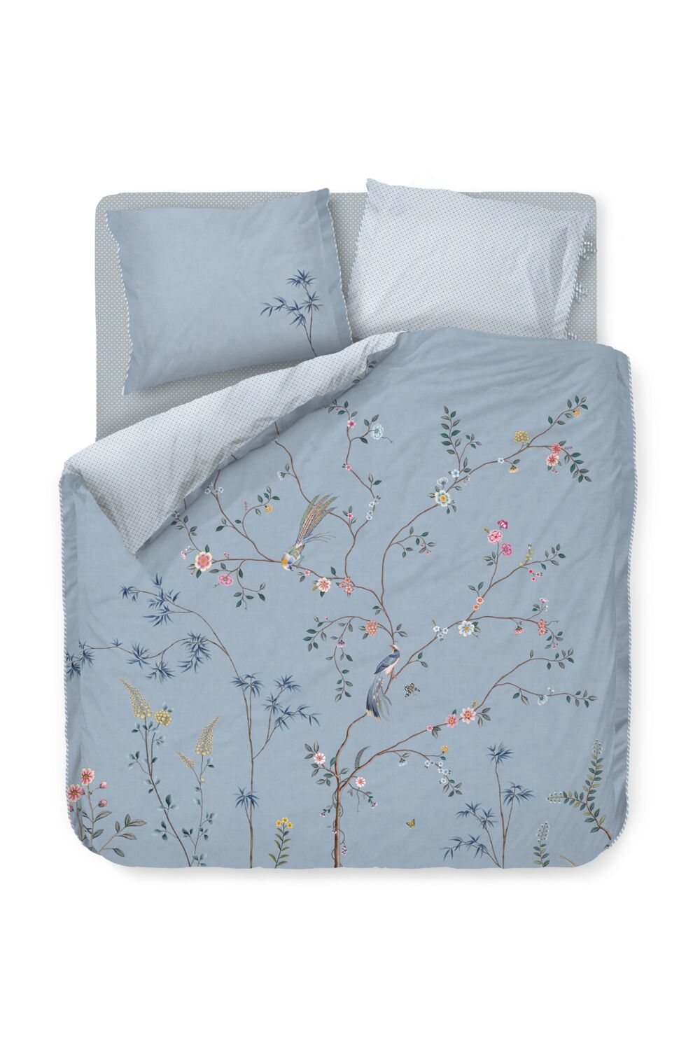 Pip Studio Dekbedovertrek Bamboo Blossom - 200 x 200/220 cm - Licht bl