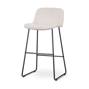 Nolon Nino-Mats Barkruk Beige – Zwart Onderstel – 75 cm