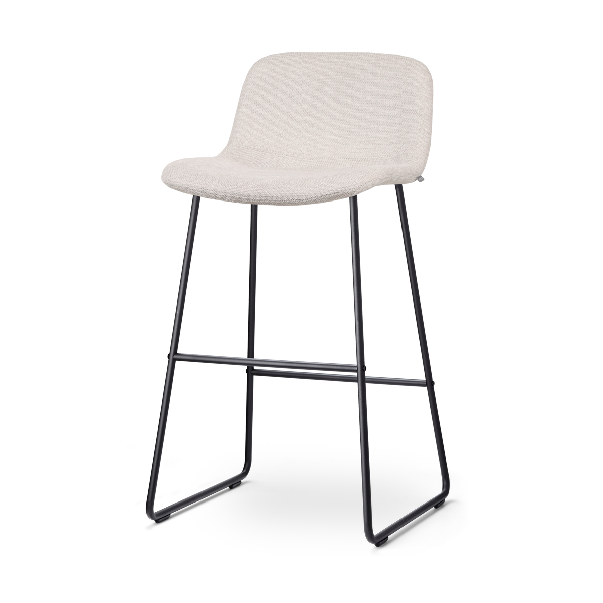 Nolon Nino-Mats Barkruk Beige - Zwart Onderstel - 75 cm