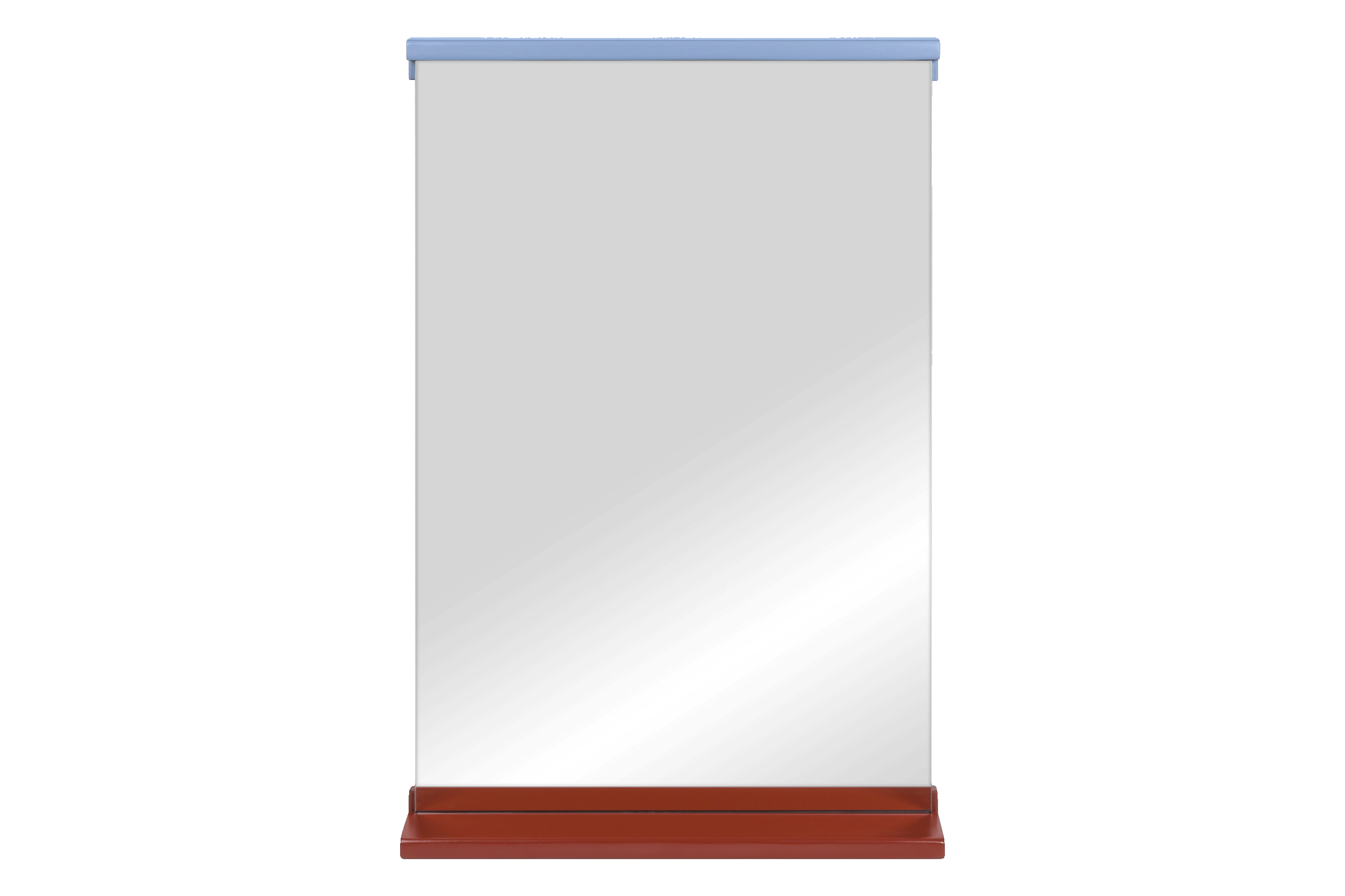 noo.ma Lun wandspiegel 75 x 50 cm - houten frame, Auburn Red & Frosty