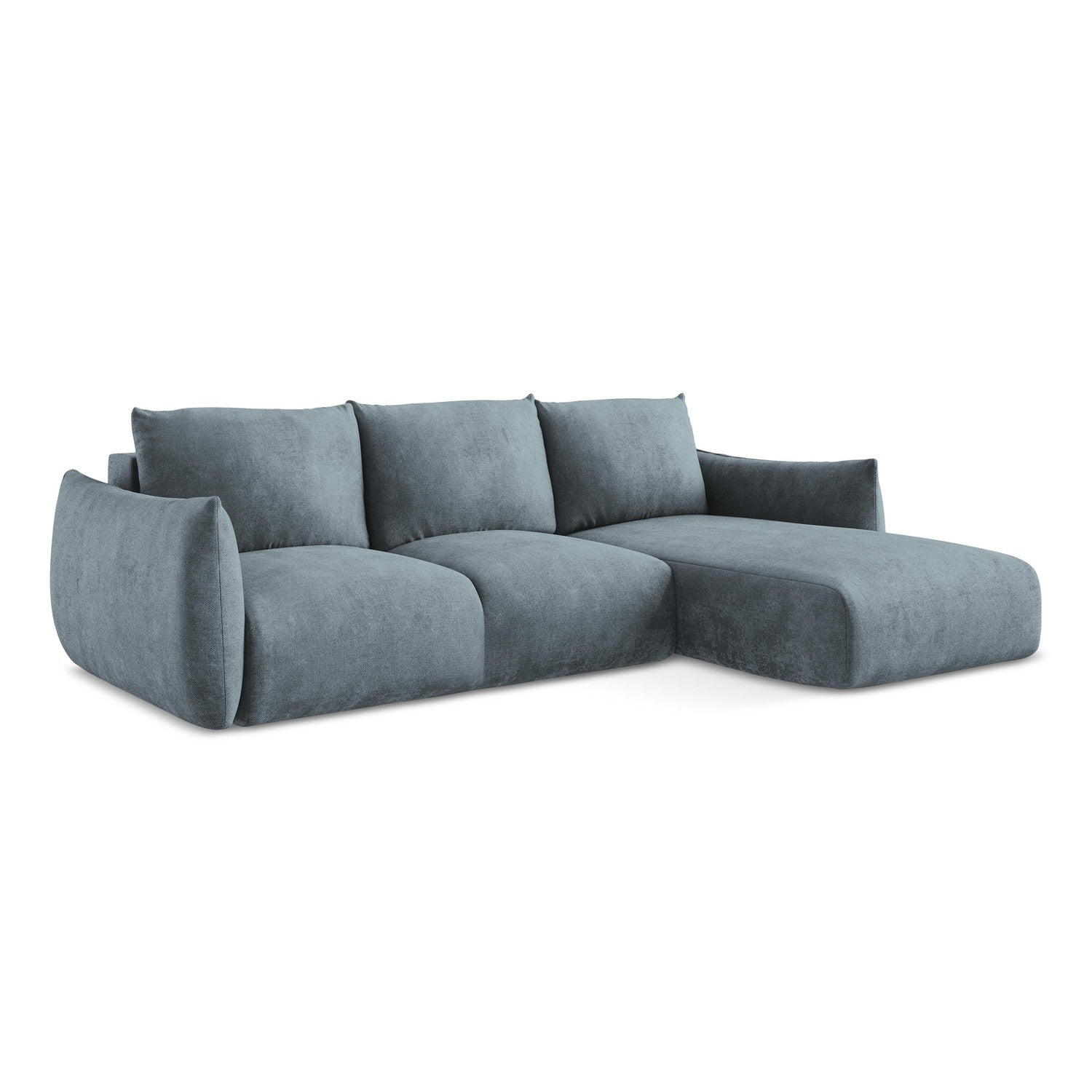 LaMiaSofa hoekbank rechts Savona - chenille stof - jeans - 242x162x90