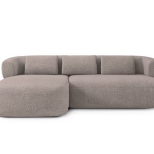 Micadoni linker hoekbank Jenny 5-zits, boucle lichtbruin – 145x225x73c Micadoni linker hoekbank Jenny 5-zits, boucle lichtbruin – 145x225x73c
