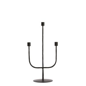 Light & Living kandelaar Nicole – zwart – 22.5x15x45.5cm Light & Living kandelaar Nicole – zwart – 22.5x15x45.5cm