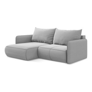 LaMiaSofa hoekbank links Palermo – velours – grijs – 207x148x86 LaMiaSofa hoekbank links Palermo – velours – grijs – 207x148x86
