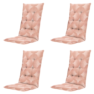 Madison tuinstoelkussen hoge rug Napels – roze – 123x50x5cm – set van Madison tuinstoelkussen hoge rug Napels – roze – 123x50x5cm – set van