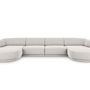 Micadoni Panoramische bank Miley 5-zits, structurele stof geld – 156×3 Micadoni Panoramische bank Miley 5-zits, structurele stof geld – 156×3